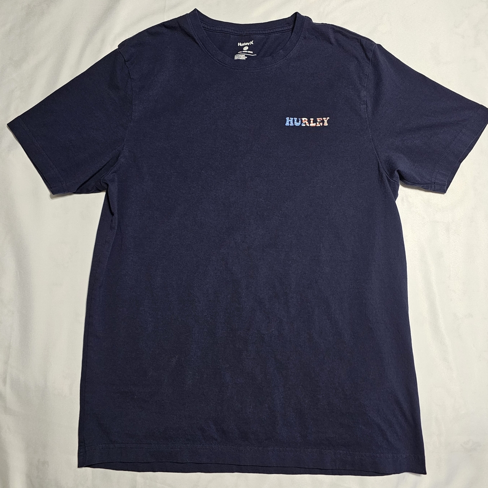 Hurley Men's Dark Blue Tee with Logo‎